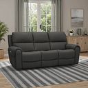 Ezra 3 Seater Electric Recliner in Storm Leather