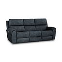 Ezra 3 Seater Electric Recliner with Power Headrest & Lumbar Support in Dexter Shadow Fabric