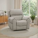 Ezra Electric Recliner Armchair in Hopsack Linen Fabric
