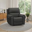 Ezra Electric Recliner Armchair in Storm Leather
