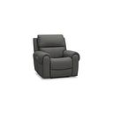 Ezra Electric Recliner Armchair with Power Headrest & Lumbar Support in Elephant Grey Leather