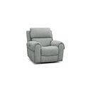 Ezra Electric Recliner Armchair with Power Headrest & Lumbar Support in Hopsack Platinum Fabric