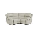 Ezra Group 1 Electric Recliner with Power Headrest & Lumbar Support in Bone China Leather