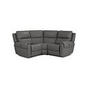 Ezra Group 1 Electric Recliner with Power Headrest & Lumbar Support in Elephant Grey Leather