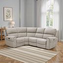 Ezra Group 2 Electric Recliner - Right Hand in Darwin Mink Fabric