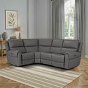 Ezra Group 2 Electric Recliner - Right Hand in Elephant Grey Leather