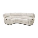 Ezra Group 2 Electric Recliner - Right Hand in Hopsack Natural Fabric