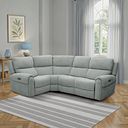 Ezra Group 2 Electric Recliner - Right Hand in Hopsack Platinum Fabric