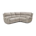 Ezra Group 2 Electric Recliner with Power Headrest & Lumbar Support - Left Hand in Darwin Mink Fabric