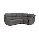 Ezra Group 2 Electric Recliner with Power Headrest & Lumbar Support - Left Hand in Elephant Grey Leather