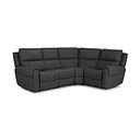 Ezra Group 2 Electric Recliner with Power Headrest & Lumbar Support - Left Hand in Storm Leather