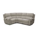 Ezra Group 2 Electric Recliner with Power Headrest & Lumbar Support - Right Hand in Hopsack Linen Fabric