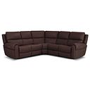 Ezra Group 3 Electric Recliner with 1 Storage Drawer in Chestnut Leather