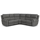 Ezra Group 3 Electric Recliner with 1 Storage Drawer in Elephant Grey Leather