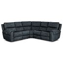 Ezra Group 3 Electric Recliner with Power Headrest & Lumbar Support with 1 Storage Drawer in Dexter Shadow Fabric