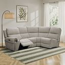 Ezra Group 4 Electric Recliner in Hopsack Linen Fabric