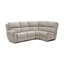 Ezra Group 4 Electric Recliner with Power Headrest & Lumbar Support in Darwin Mink Fabric