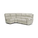 Ezra Group 5 Electric Recliner in Bone China Leather