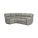 Ezra Group 5 Electric Recliner with Power Headrest & Lumbar Support in Dexter Stone Fabric