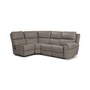 Ezra Group 5 Electric Recliner with Power Headrest & Lumbar Support in Oyster Leather