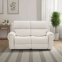 Ezra Group 8 Electric Recliner in Hopsack Natural Fabric