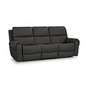 Ezra Group 9 Electric Recliner with Power Headrest & Lumbar Support in Storm Leather