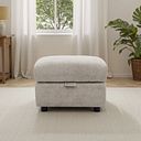 Ezra Storage Footstool in Darwin Mink Fabric