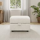 Ezra Storage Footstool in Hopsack Natural Fabric