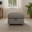 Ezra Storage Footstool in Oyster Leather