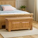 Hercules Rustic Solid Oak Blanket Box