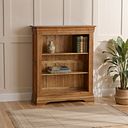 French Farmhouse Rustic Solid Oak Small Bookcase