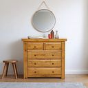 Hercules Rustic Solid Oak 3+2 Drawer Chest