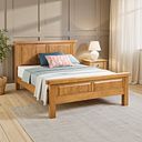 Hercules Rustic Solid Oak Double Bed
