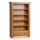 Hercules Rustic Solid Oak Tall Bookcase