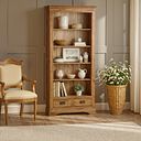 French Farmhouse Rustic Solid Oak Tall Bookcase