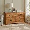 French Farmhouse Rustic Solid Oak 3+4 Drawer Chest