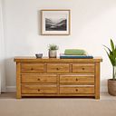 Hercules Rustic Solid Oak 3+4 Drawer Chest