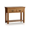 French Farmhouse Rustic Solid Oak Console Table