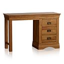 French Farmhouse Rustic Solid Oak Dressing Table