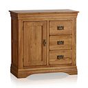 French Farmhouse Rustic Solid Oak Storage Cabinet