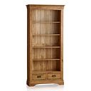 French Farmhouse Rustic Solid Oak Tall Bookcase
