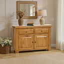 Hercules Rustic Solid Oak Small Sideboard