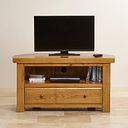 Hercules Rustic Solid Oak Corner TV Cabinet