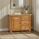 Hercules Rustic Solid Oak Storage Cabinet