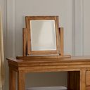 French Farmhouse Rustic Solid Oak Dressing Table Mirror