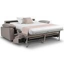 Goodwood 3 Seater Sofa Bed in Light Grey Leather