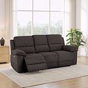 Goodwood 3 Seater Electric Recliner Sofa - Andaz Charcoal Fabric