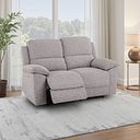 Goodwood 2 Seater Electric Recliner Sofa in Andaz Silver Fabric