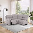 Goodwood Electric Reclining Modular Group 6 in Andaz Silver Fabric