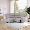 Goodwood Electric Reclining Modular Group 7 in Andaz Silver Fabric